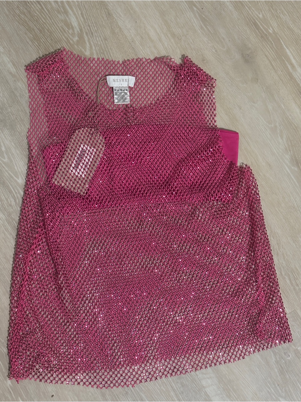 Meshki Sparkling Magenta Mesh Two piece
